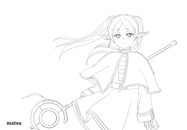 フリーレン　線画