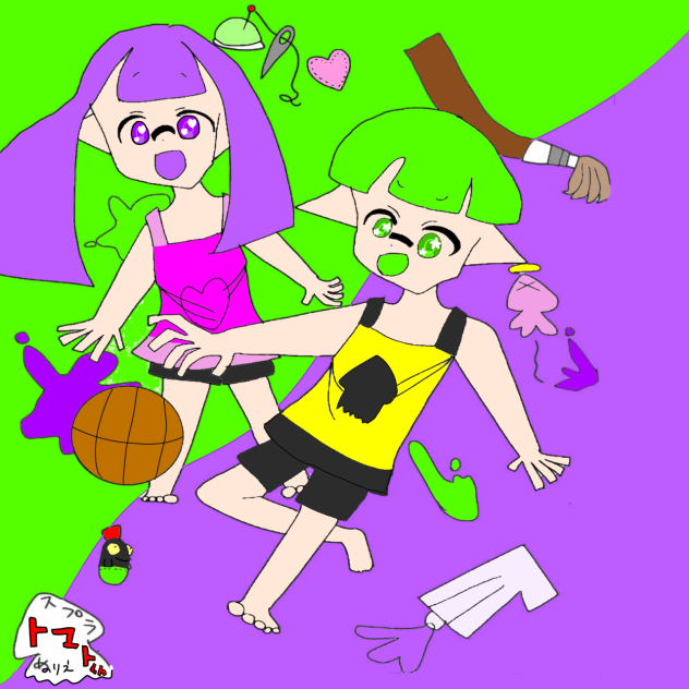 スプラトゥーン3までの物語　塗り絵
