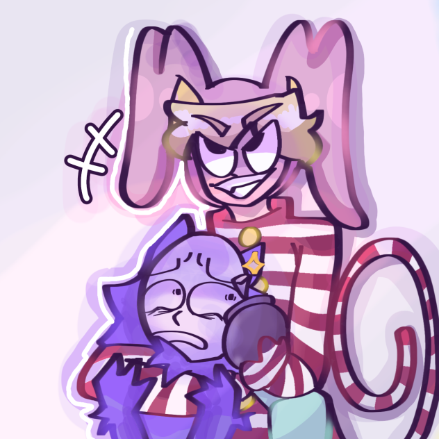 Popee holding keda as hostage