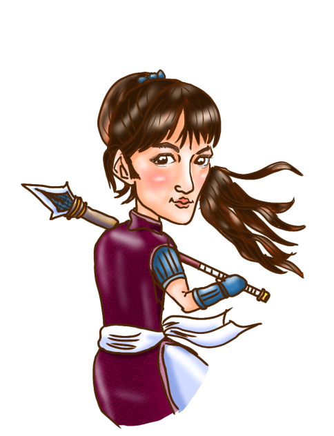 似顔絵 綾瀬はるか　短槍のバルサ