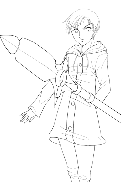 【線画】怠惰の罪キング【七つの大罪】 ibisPaint