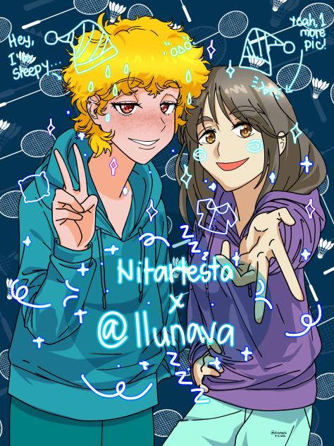 Me & @llunava Selfie 12(Colored)