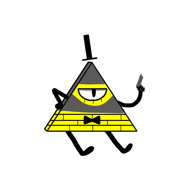 Bill cipher with gun