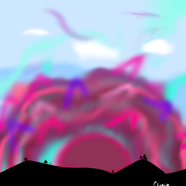 art with a colorblind filter on