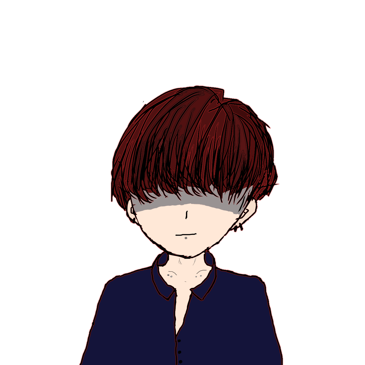 マッシュ男子 背景無し Ibispaint