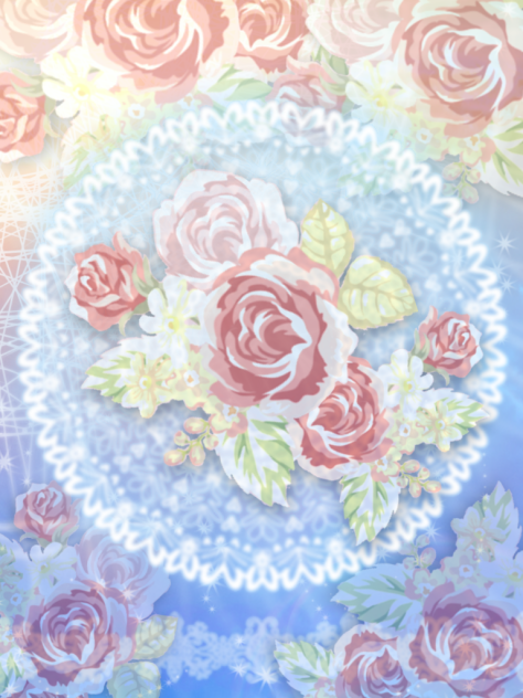 背景 レースとバラ