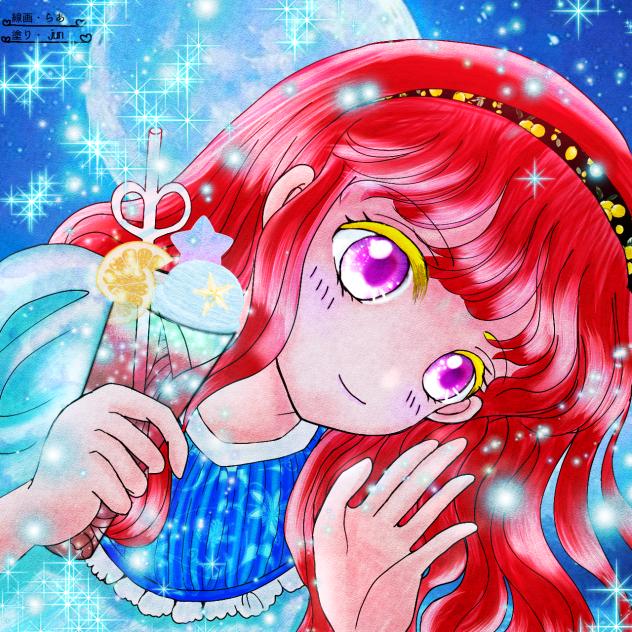 らあ様の素敵線画塗らせて頂きました♡