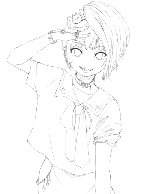 ぬりえ∠(￣^￣)