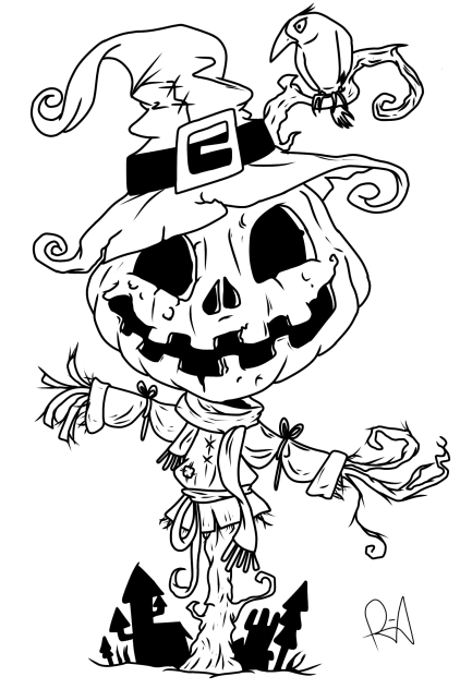 The scarecrow b,w