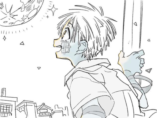 途中 今日はもう月が見えるよ！