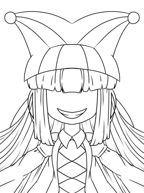 別世界の道化師塗り絵