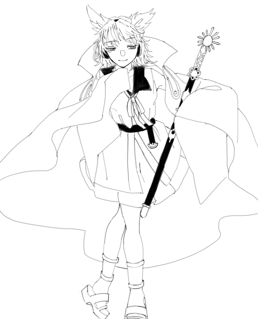 東方　神子　ぬりえ