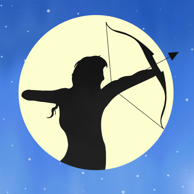 A huntress in the moon