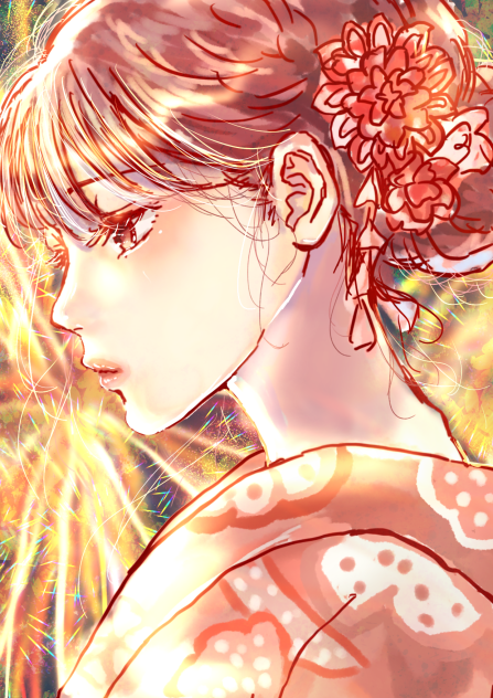 君は花火より美しくて