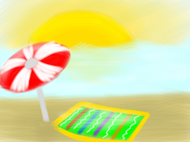 The Beach- Fast drawing - ibisPaint
