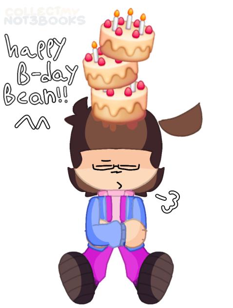 (late) b-day art of my OC bean