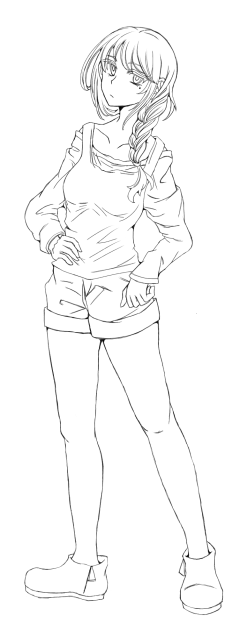 三つ編みの女の子
