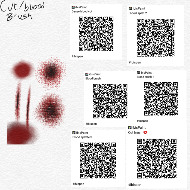 Blood and cut brushes