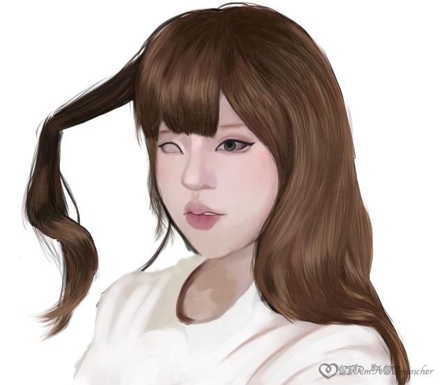 I only drew one eye I’m srry😭