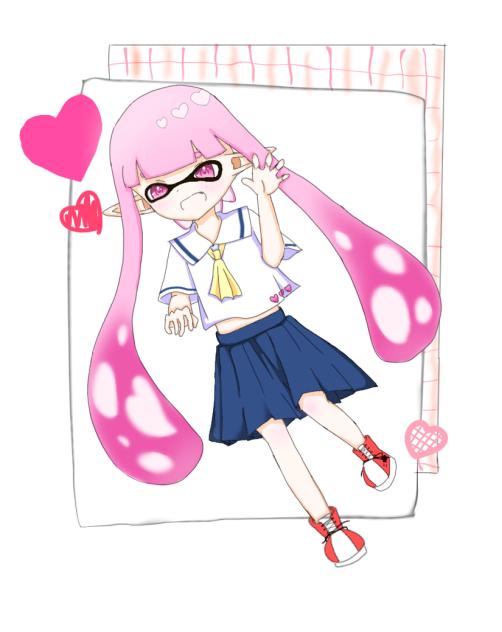 ピンクモチーフのイカちゃん