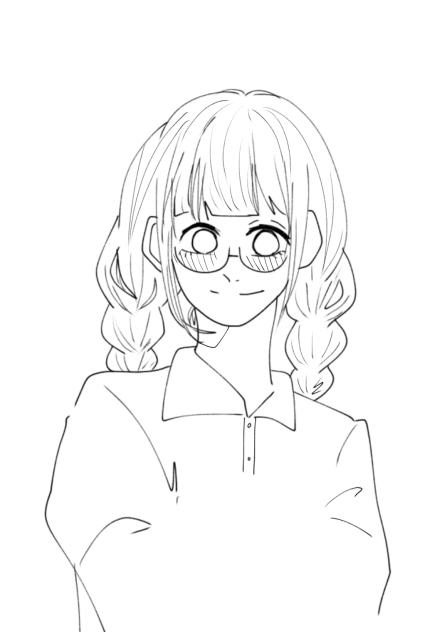 女の子7 線画