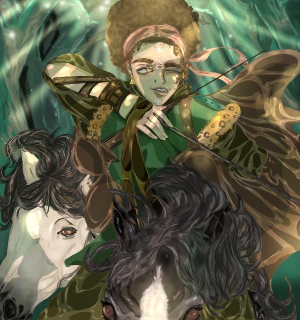 character Nawe forest scene