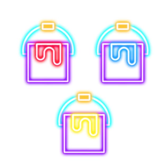 Paint bucket neon signs