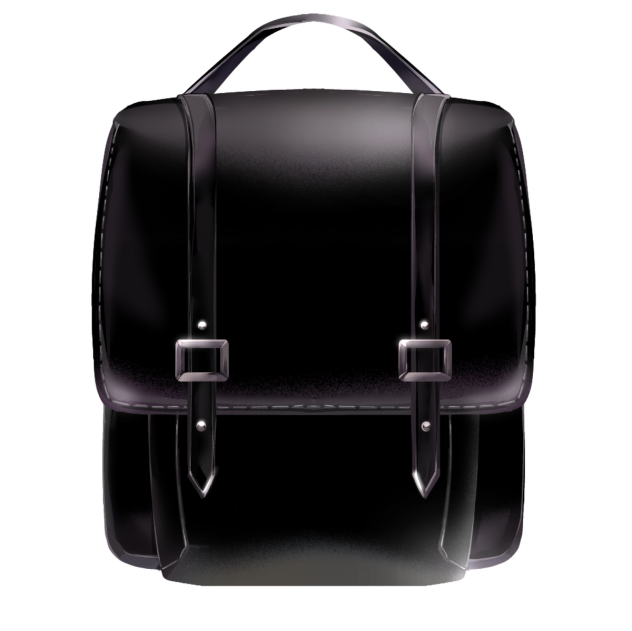 Black Leather Backpack.
