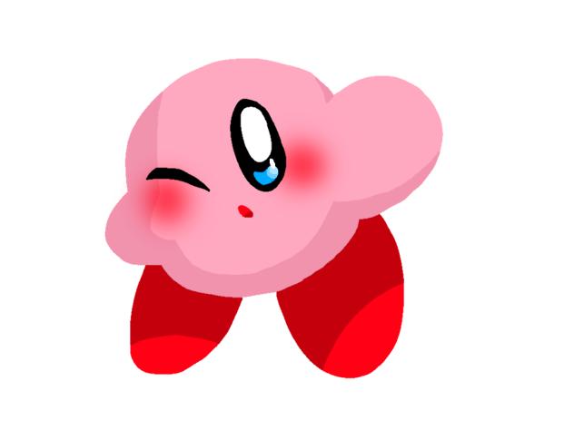 手を伸ばすカービィ