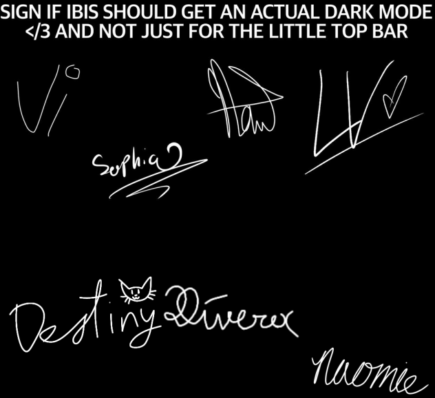 Dark Mode Request to IbisPaint!