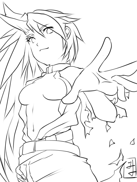 fire starter line art