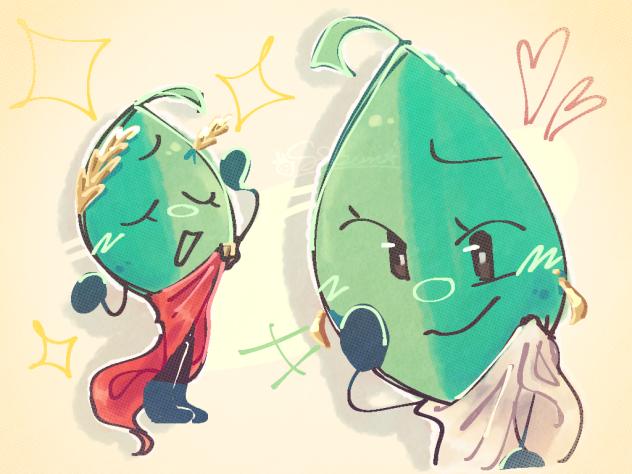 Woah, Leafy in ancient clothing!!(ﾟ〇ﾟ)
