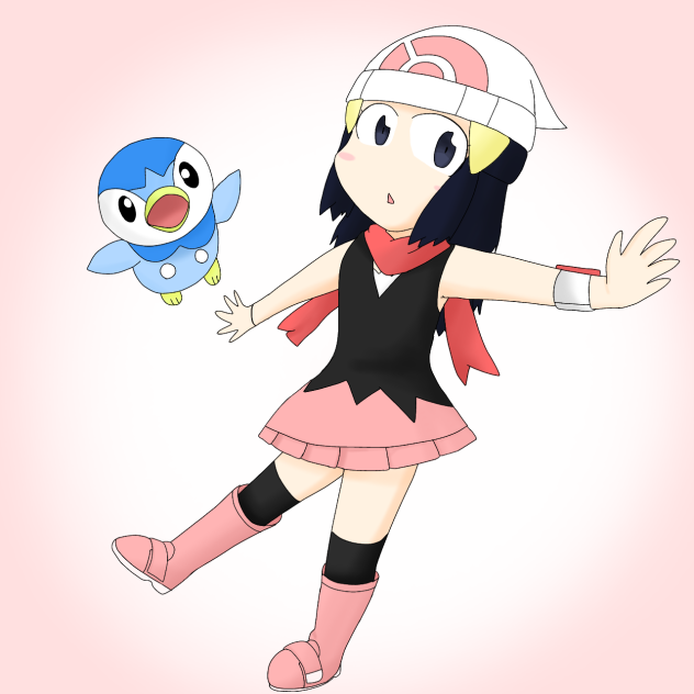 【ポケモン】ヒカリちゃん描いた