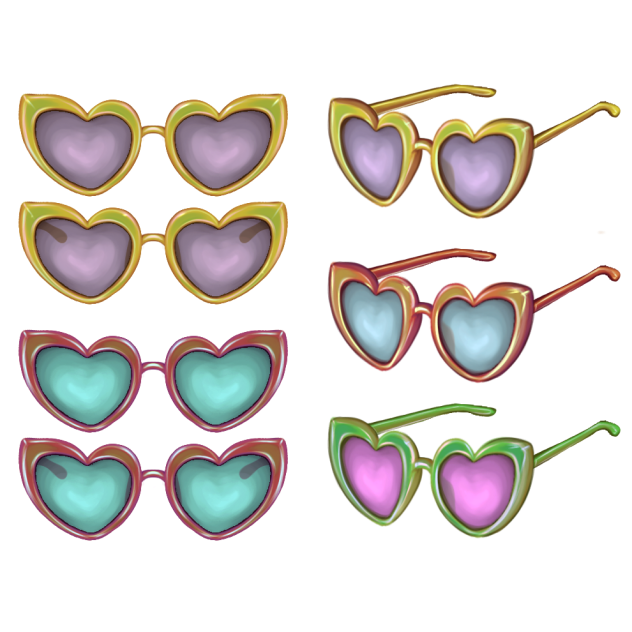Retro Heart Glasses 👓