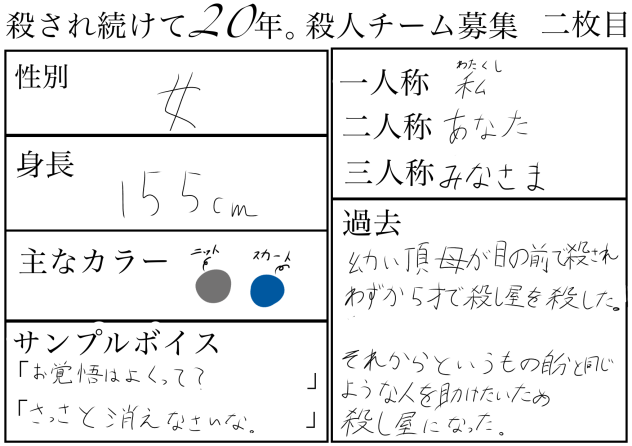 れむ様のキャラ募集2