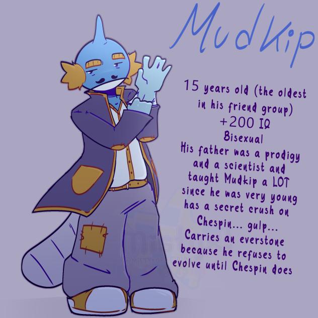 Mudkip starters redesign and headcanons