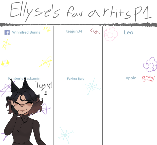 Ellyse’s fav artist!!