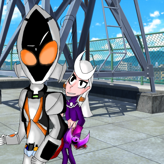 Kamen rider Fourze and  Rov lindis