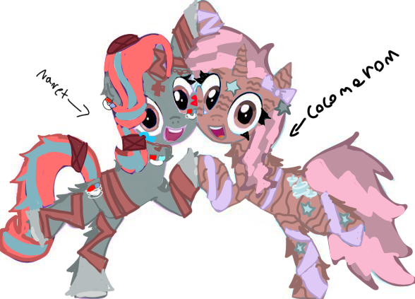 nanet with her friend coco maroon - ibisPaint