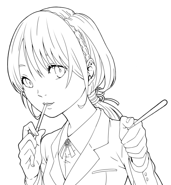 ☆ポッキーこそ嗜好の食べ物でありんす❤︎☆(線画)