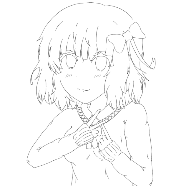 練習 線画 ベタ無し