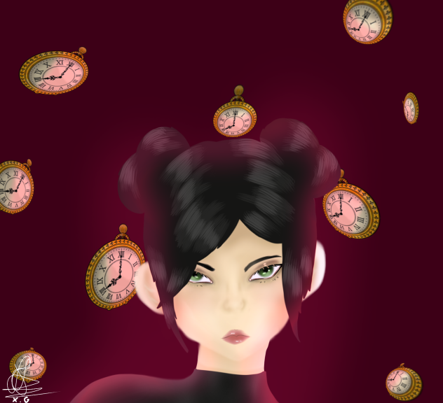 Girl in black