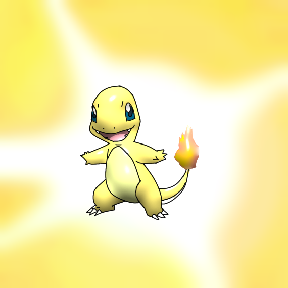 ピカピカ金色ヒトカゲ色違い - ibisPaint