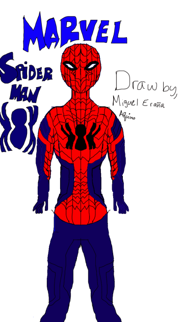 Marvel spider man anime drawing