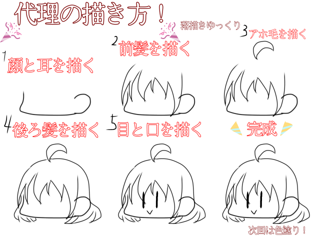 代理の描き方！落描きゆっくり