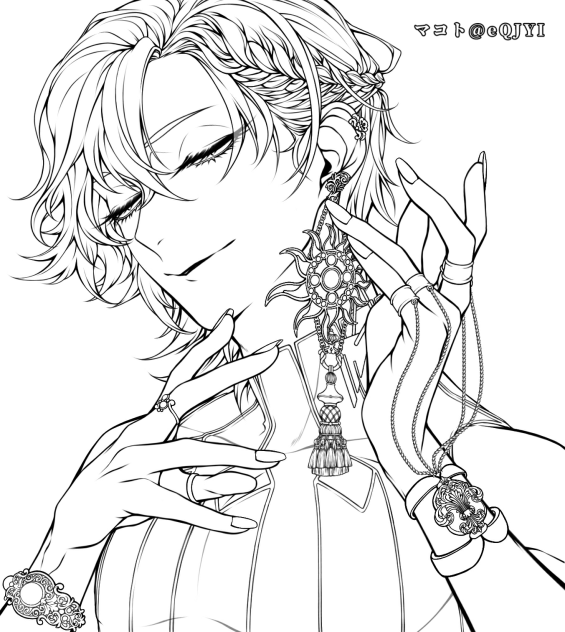 装飾品　塗り絵