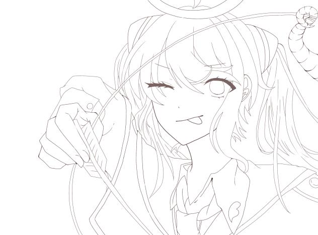 初音ミク 線画バージョン