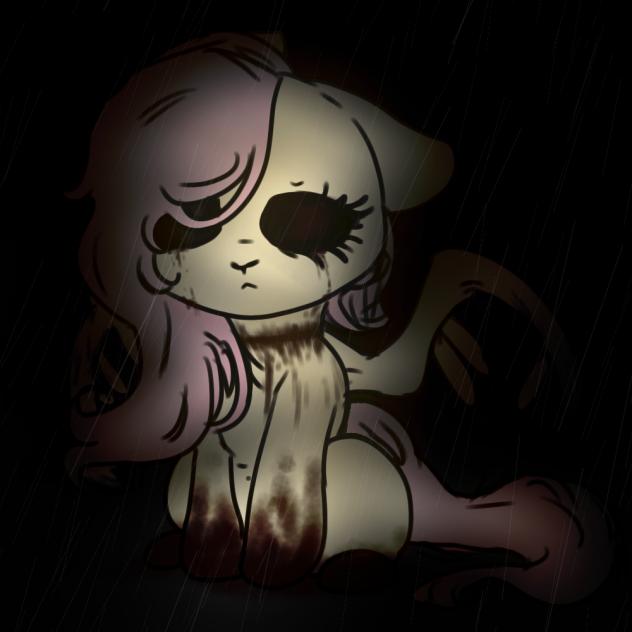 Fluttershy rainy day