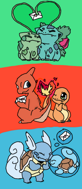 Kanto Starter mit 1 Entwicklung phase