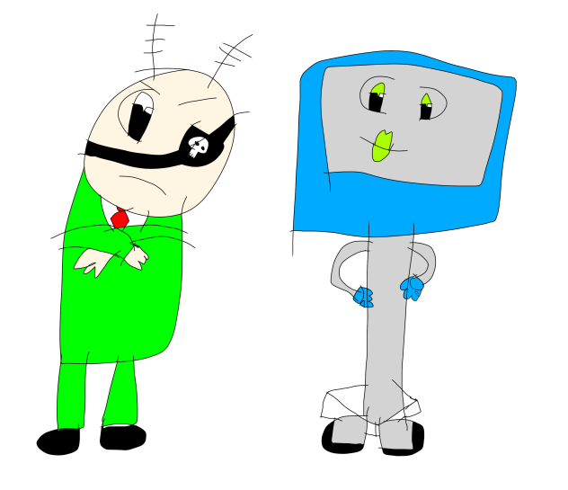 Plankton and Karen In Anime